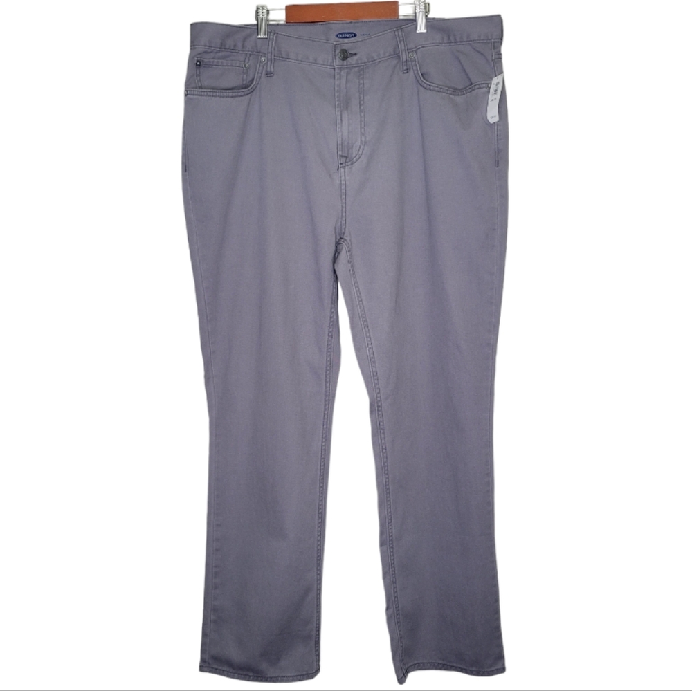 NWT Old Navy Pants Cotton Gray Straight Size 38X30